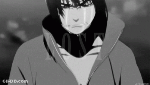 Boy Crying Black And White GIF