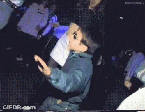 Boy Dancing In Dark Room With Harborpancakes GIF