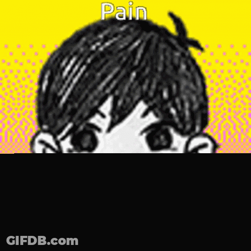 Boy Drawing With Pain And Agony Words GIF