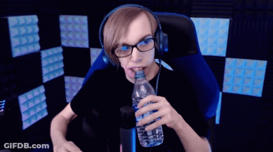 Boy Drinking One Bottled Water GIF