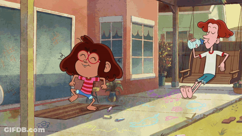 Boy Drinking Water And Girl Running GIF