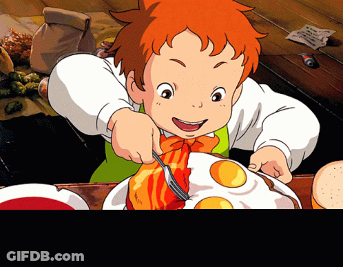 Boy Eating Eggs With Fork And Knife GIF