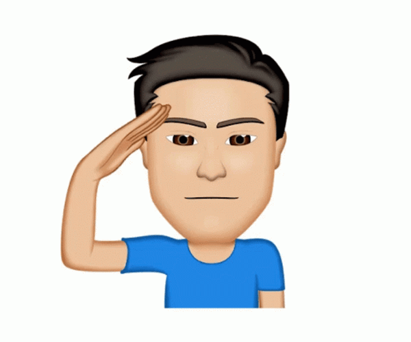 Boy Emoticon Salute GIF
