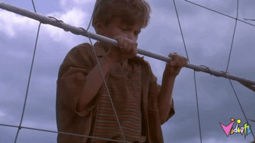 Boy Fall Off Electricity Shock GIF
