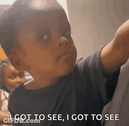 Boy Funny Face Saying I Got To See GIF