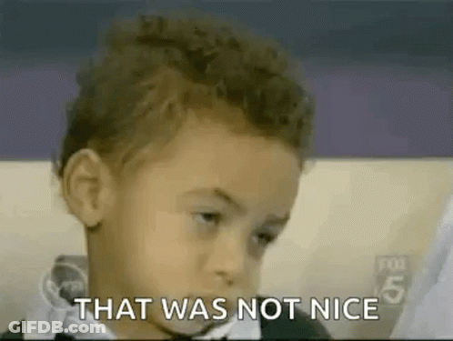 Boy Funny Face Saying That Was Not Nice GIF