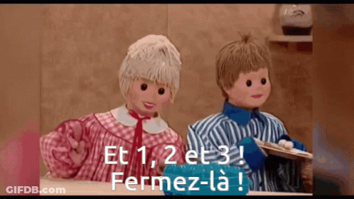 Boy Girl Sitting At Table Et 1,2 Et 3 Fermez-La GIF