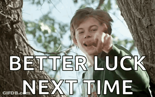 Boy Giving Middle Finger Better Luck Next Time GIF