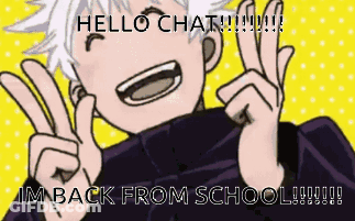 Boy Giving Peace Sign Saying Hello Chat GIF