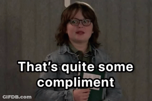 Boy Glasses Tie Says That's Quite Some Compliment GIF