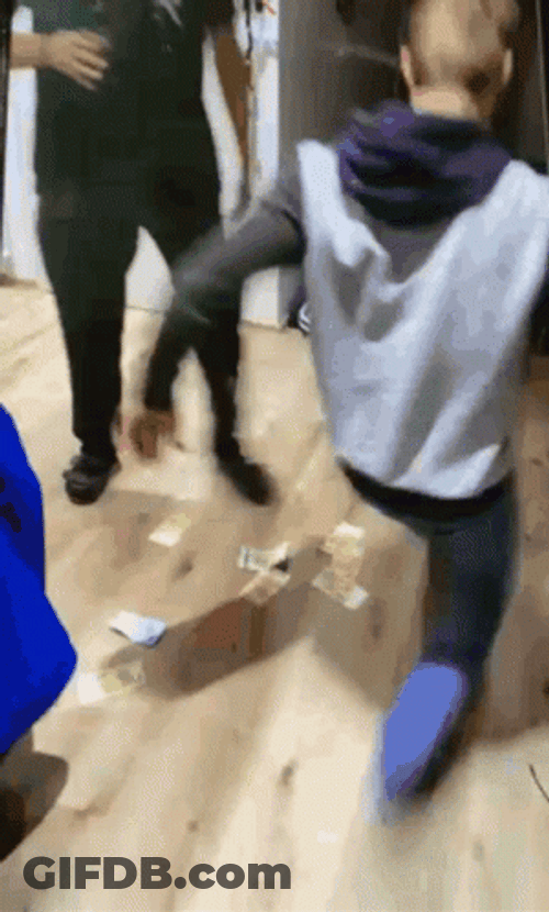Boy Having Tantrums Slipping GIF