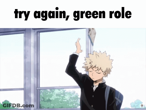 Boy High Five Try Again Green Role GIF