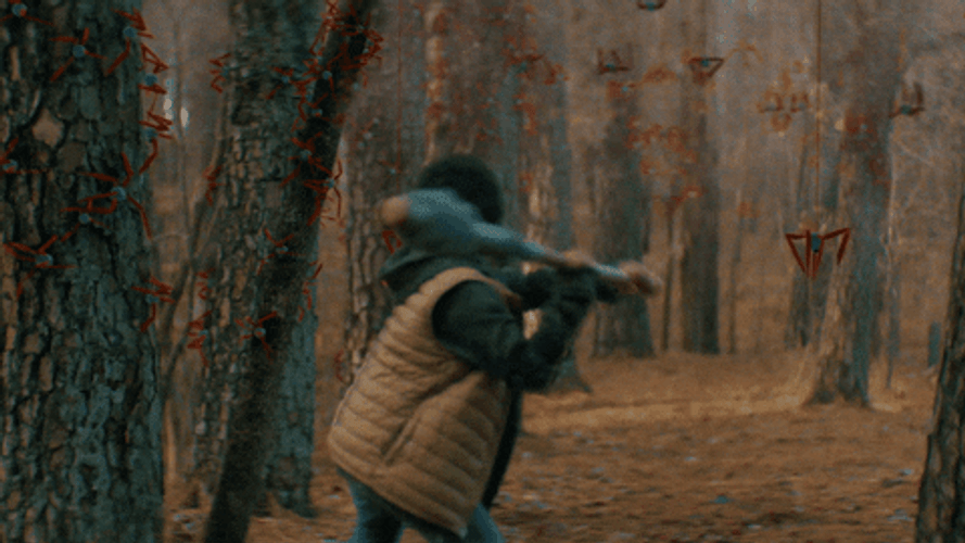 Boy Hitting Spider GIF