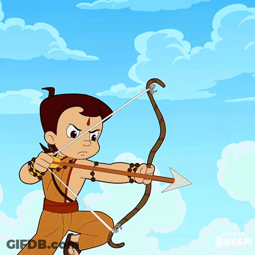Boy Holding Bow And Arrow Chhota Bheem GIF