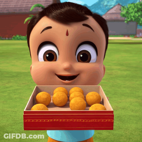 Boy Holding Box Of Balls GIF