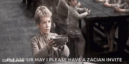 Boy Holding Soup Asking For Zacian Invitation GIF