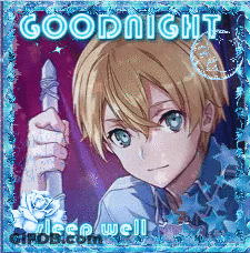 Boy Holding Sword Saying Goodnight Sleep Well GIF
