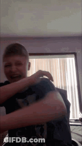 Boy In Abercrombie & Fitch Shirt Laughing GIF