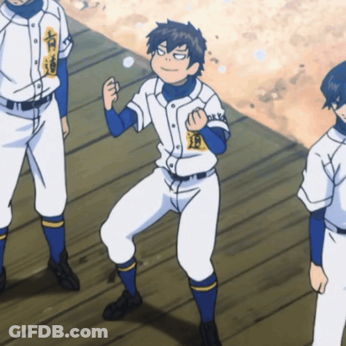 Boy In Baseball Uniform With Letter K On Sleeve GIF