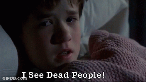 Boy In Bed Saying I See Dead People GIF