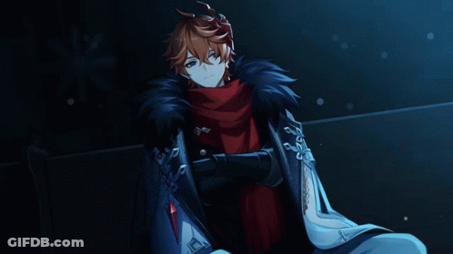 Boy In Black Coat With Scarf GIF