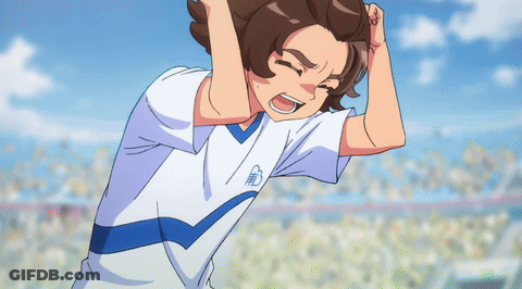 Boy In Blue And White Shirt With Letter A GIF