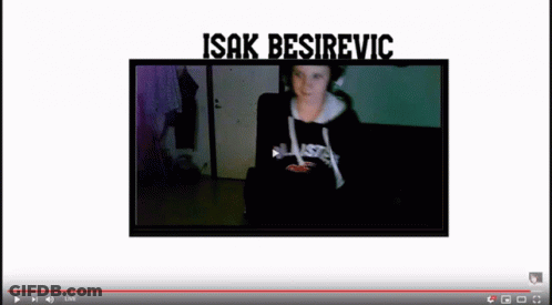 Boy In Blue And White Shirt With Letter A GIF