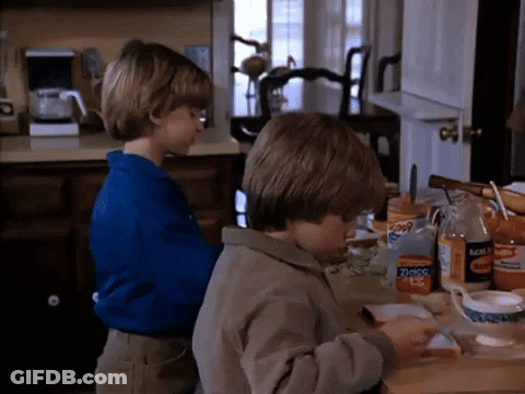 Boy In Blue Shirt Next To Another Boy With Zico Chips GIF