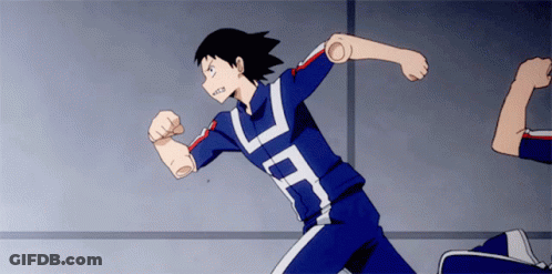 Boy In Blue Shirt Running GIF