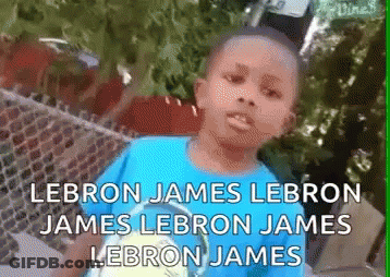 Boy In Blue Shirt Saying LeBron James GIF