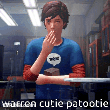 Boy In Blue Shirt Saying Meow GIF