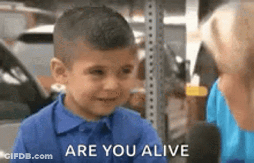 Boy In Blue Shirt Talking To Woman GIF