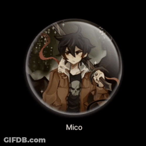 Boy In Circle With Name Mico GIF