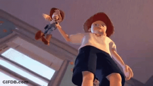 Boy In Cowboy Hat Holding Stuffed Toy GIF