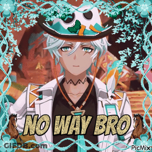 Boy In Cowboy Hat Saying No Way Bro GIF
