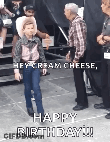 Boy In Cowboy Outfit On Stage GIF