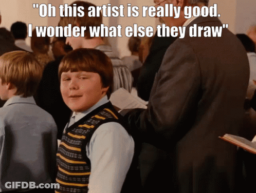 Boy In Crowd Oh This Artist Is Really Good GIF