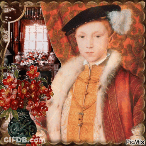 Boy In Fur Coat And Black Hat With Red Flowers By Picmix GIF
