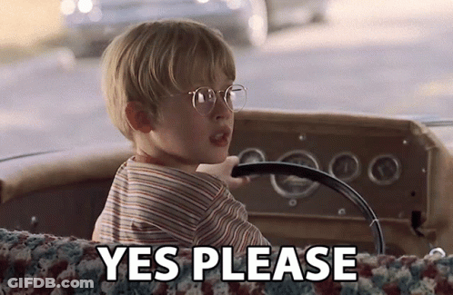 Boy In Glasses Driving Car Saying Yes Please GIF
