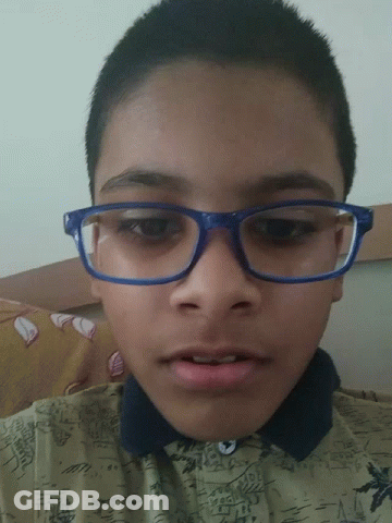 Boy In Glasses Wearing Hawaii Shirt GIF