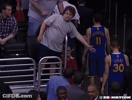Boy In Gray Shirt Reaching Out To Man In Suit GIF
