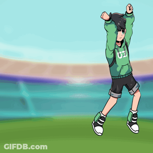 Boy In Green Hoodie With Number 3 GIF