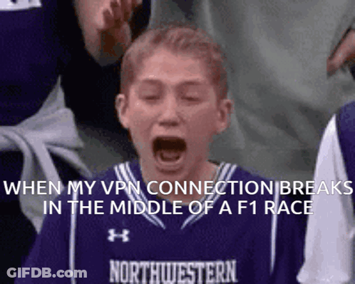 Boy In Northwestern Jersey Screaming GIF