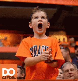 Boy In Orange Syracuse Shirt GIF