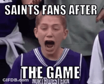 Boy In Purple Jersey Screaming Saints Fans After The Game GIF