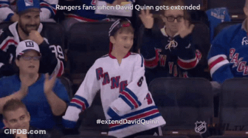 Boy In Rangers Jersey Dancing In Crowd GIF