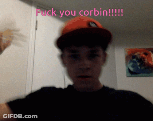 Boy In Red Hat Saying Fuck You Corbin GIF