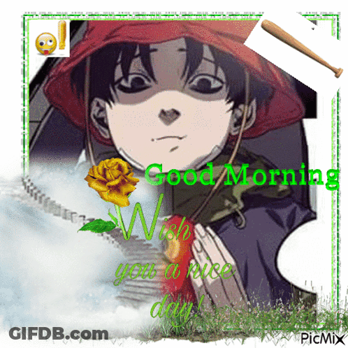 Boy In Red Hat With Good Morning Wish You A Nice Day GIF