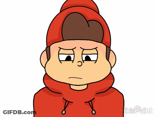 Boy In Red Hoodie And Hat With Ibis Paint GIF