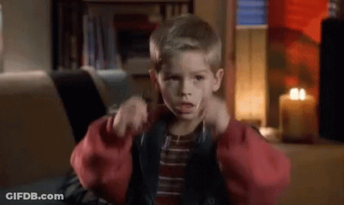 Boy In Red Jacket Pointing GIF